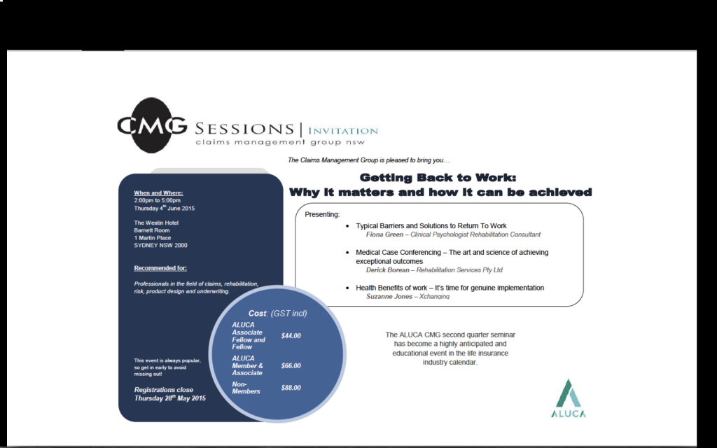 Upcoming Seminar With Fiona Green